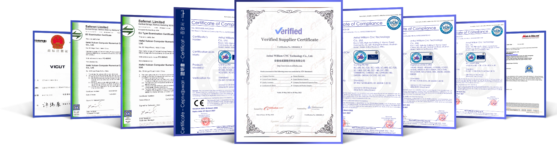 CE SGS and BV CERTIFICATES
