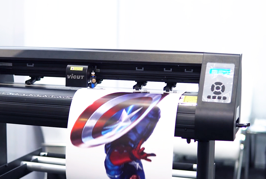 Plotter cut design showing detailed precision in vinyl cutting for custom graphics and signs